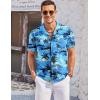 imageCOOFANDY Mens Casual Button Down Shirts Short Sleeve Summer Cuban Vacation Beach ShirtsPa122