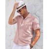 imageCOOFANDY Mens Casual Button Down Shirts Short Sleeve Summer Cuban Vacation Beach ShirtsPink