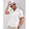 imageCOOFANDY Mens Casual Button Down Shirts Short Sleeve Summer Cuban Vacation Beach ShirtsWhite