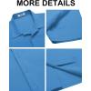 imageCOOFANDY Mens Casual Button Down Shirts Short Sleeve WrinkleFree Summer Beach WearBlue