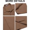 imageCOOFANDY Mens Casual Button Down Shirts Short Sleeve WrinkleFree Summer Beach WearBrown