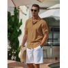 imageCOOFANDY Mens Casual Button Down Shirts Short Sleeve WrinkleFree Summer Beach WearCaramel