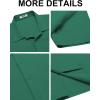imageCOOFANDY Mens Casual Button Down Shirts Short Sleeve WrinkleFree Summer Beach WearDark Green