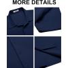 imageCOOFANDY Mens Casual Button Down Shirts Short Sleeve WrinkleFree Summer Beach WearNavy Blue