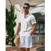 imageCOOFANDY Mens Casual Button Down Shirts Short Sleeve WrinkleFree Summer Beach WearWhite