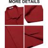 imageCOOFANDY Mens Casual Button Down Shirts Short Sleeve WrinkleFree Summer Beach WearWine Red