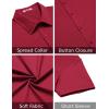 imageCOOFANDY Mens Casual Dress Shirt Short Sleeve Button Down Shirts Summer Wedding Untucked ShirtCarmine