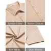 imageCOOFANDY Mens Casual Dress Shirt Short Sleeve Button Down Shirts Summer Wedding Untucked ShirtCream