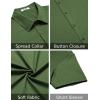 imageCOOFANDY Mens Casual Dress Shirt Short Sleeve Button Down Shirts Summer Wedding Untucked ShirtForest Green