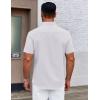 imageCOOFANDY Mens Casual Dress Shirt Short Sleeve Button Down Shirts Summer Wedding Untucked ShirtWhite