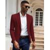 imageCOOFANDY Mens Casual Knit Blazer Slim Fit Lightweight Sport Coat Stretch Two Button Suit JacketWine Red