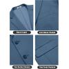 imageCOOFANDY Mens Casual Knit Blazer Stretch Slim Fit Sport Coat Two Button Lightweight Suit JacketsBlue
