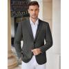 imageCOOFANDY Mens Casual Knit Blazer Stretch Slim Fit Sport Coat Two Button Lightweight Suit JacketsDark Heather Grey