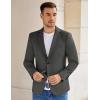 imageCOOFANDY Mens Casual Knit Blazer Stretch Slim Fit Sport Coat Two Button Lightweight Suit JacketsDark Heather Grey