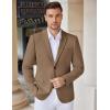 imageCOOFANDY Mens Casual Knit Blazer Stretch Slim Fit Sport Coat Two Button Lightweight Suit JacketsLight Brown