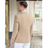 imageCOOFANDY Mens Casual Knit Blazer Stretch Slim Fit Sport Coat Two Button Lightweight Suit JacketsLight Khaki