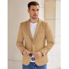 imageCOOFANDY Mens Casual Knit Blazer Stretch Slim Fit Sport Coat Two Button Lightweight Suit JacketsLight Tan