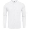 imageCOOFANDY Mens Casual Knit Polo Shirts Long Sleeve Button Down Sweater Polo Ribbed Cardigan Sweater with PocketAll White