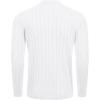 imageCOOFANDY Mens Casual Knit Polo Shirts Long Sleeve Button Down Sweater Polo Ribbed Cardigan Sweater with PocketAll White