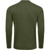 imageCOOFANDY Mens Casual Knit Polo Shirts Long Sleeve Button Down Sweater Polo Ribbed Cardigan Sweater with PocketArmy Green