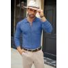 imageCOOFANDY Mens Casual Knit Polo Shirts Long Sleeve Button Down Sweater Polo Ribbed Cardigan Sweater with PocketBlue