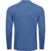 imageCOOFANDY Mens Casual Knit Polo Shirts Long Sleeve Button Down Sweater Polo Ribbed Cardigan Sweater with PocketBlue