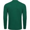 imageCOOFANDY Mens Casual Knit Polo Shirts Long Sleeve Button Down Sweater Polo Ribbed Cardigan Sweater with PocketDark Green