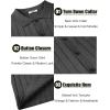 imageCOOFANDY Mens Casual Knit Polo Shirts Long Sleeve Button Down Sweater Polo Ribbed Cardigan Sweater with PocketDark Grey