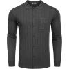 imageCOOFANDY Mens Casual Knit Polo Shirts Long Sleeve Button Down Sweater Polo Ribbed Cardigan Sweater with PocketDark Grey