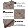 imageCOOFANDY Mens Casual Knit Polo Shirts Long Sleeve Button Down Sweater Polo Ribbed Cardigan Sweater with PocketKhaki