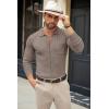 imageCOOFANDY Mens Casual Knit Polo Shirts Long Sleeve Button Down Sweater Polo Ribbed Cardigan Sweater with PocketKhaki