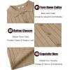 imageCOOFANDY Mens Casual Knit Polo Shirts Long Sleeve Button Down Sweater Polo Ribbed Cardigan Sweater with PocketLight Khaki