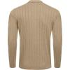 imageCOOFANDY Mens Casual Knit Polo Shirts Long Sleeve Button Down Sweater Polo Ribbed Cardigan Sweater with PocketLight Khaki