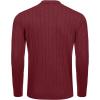 imageCOOFANDY Mens Casual Knit Polo Shirts Long Sleeve Button Down Sweater Polo Ribbed Cardigan Sweater with PocketWine Red