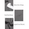 imageCOOFANDY Mens Casual Linen Shirts Short Sleeve Button Down Shirt Summer Beach TopsDark Grey