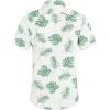 imageCOOFANDY Mens Casual Linen Shirts Short Sleeve Button Down Shirt Summer Beach TopsLeavesgreen