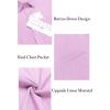 imageCOOFANDY Mens Casual Linen Shirts Short Sleeve Button Down Shirt Summer Beach TopsPink