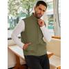 imageCOOFANDY Mens Casual Outerwear Vest Lightweight Zip Up Sleeveless Jacket Outdoor Work Hiking Travel Golf Vest with PocketsArmy Green