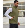 imageCOOFANDY Mens Casual Outerwear Vest Lightweight Zip Up Sleeveless Jacket Outdoor Work Hiking Travel Golf Vest with PocketsArmy Green