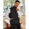 imageCOOFANDY Mens Casual Outerwear Vest Lightweight Zip Up Sleeveless Jacket Outdoor Work Hiking Travel Golf Vest with PocketsBlack
