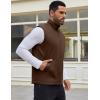 imageCOOFANDY Mens Casual Outerwear Vest Lightweight Zip Up Sleeveless Jacket Outdoor Work Hiking Travel Golf Vest with PocketsBrown