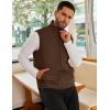 imageCOOFANDY Mens Casual Outerwear Vest Lightweight Zip Up Sleeveless Jacket Outdoor Work Hiking Travel Golf Vest with PocketsBrown
