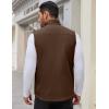 imageCOOFANDY Mens Casual Outerwear Vest Lightweight Zip Up Sleeveless Jacket Outdoor Work Hiking Travel Golf Vest with PocketsBrown