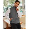 imageCOOFANDY Mens Casual Outerwear Vest Lightweight Zip Up Sleeveless Jacket Outdoor Work Hiking Travel Golf Vest with PocketsDark Grey