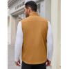 imageCOOFANDY Mens Casual Outerwear Vest Lightweight Zip Up Sleeveless Jacket Outdoor Work Hiking Travel Golf Vest with PocketsLight Brown