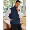 imageCOOFANDY Mens Casual Outerwear Vest Lightweight Zip Up Sleeveless Jacket Outdoor Work Hiking Travel Golf Vest with PocketsNavy Blue