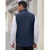 imageCOOFANDY Mens Casual Outerwear Vest Lightweight Zip Up Sleeveless Jacket Outdoor Work Hiking Travel Golf Vest with PocketsNavy Blue