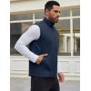 imageCOOFANDY Mens Casual Outerwear Vest Lightweight Zip Up Sleeveless Jacket Outdoor Work Hiking Travel Golf Vest with PocketsNavy Blue