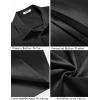 imageCOOFANDY Mens Casual Short Sleeve Button Down Summer Beach Shirt Lightweight Textured Wrinkle Free Stretch ShirtsBlack