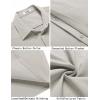 imageCOOFANDY Mens Casual Short Sleeve Button Down Summer Beach Shirt Lightweight Textured Wrinkle Free Stretch ShirtsQuiet Gray